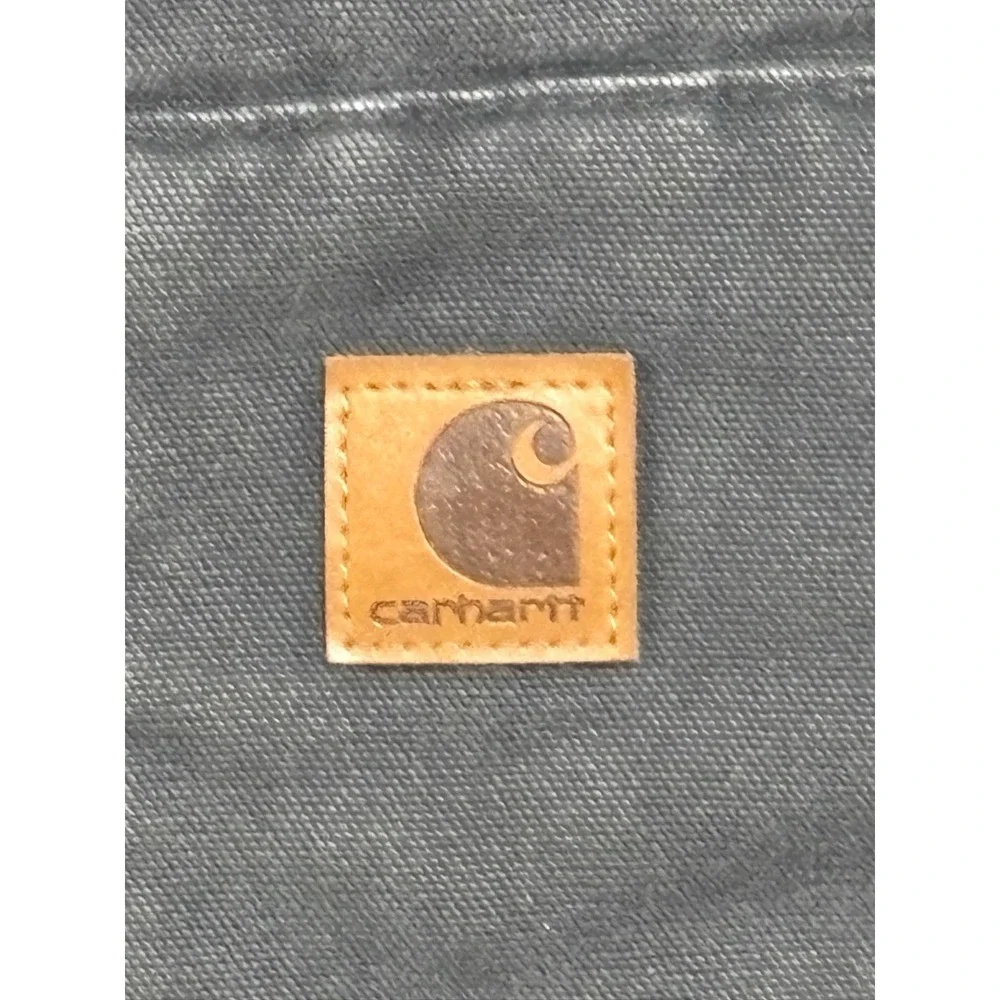 VINTAGE CARHARTT QUILT LINED Gray VEST JACKET 2000 V02MOS L MADE IN Mexico
